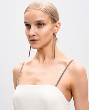 Brunello Cucinelli Серебряные серьги с куб. MORW9V017
