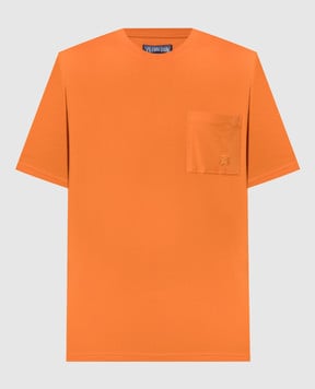 Vilebrequin Оранжевая футболка Titan с логотипом TTNU0P00