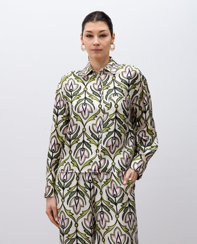 Max Mara Weekend Блуза ENFASI із шовку в квітковий принт ENFASI