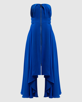 Christian Dior Синя сукня-бюстьє із шовку з асиметрією 4C21917A1710