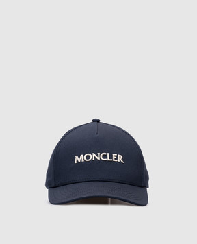 Moncler Синя кепка з фактурним логотипом K10913B0005404863
