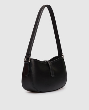 Alexander McQueen Чорна шкіряна сумка-хобо T-Bar 8379151MAAD