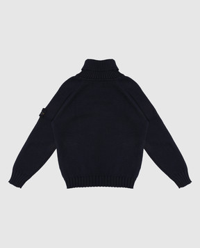 Stone Island Детский синий свитер с патчем логотипа 8116504A21012