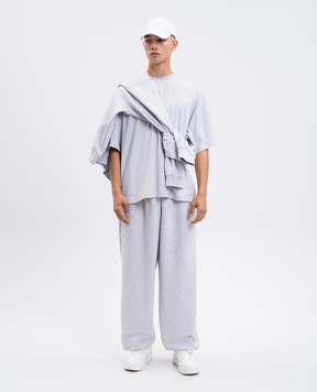 Vetements Серая меланжевая футболка с логотипом UH76TR100Gm