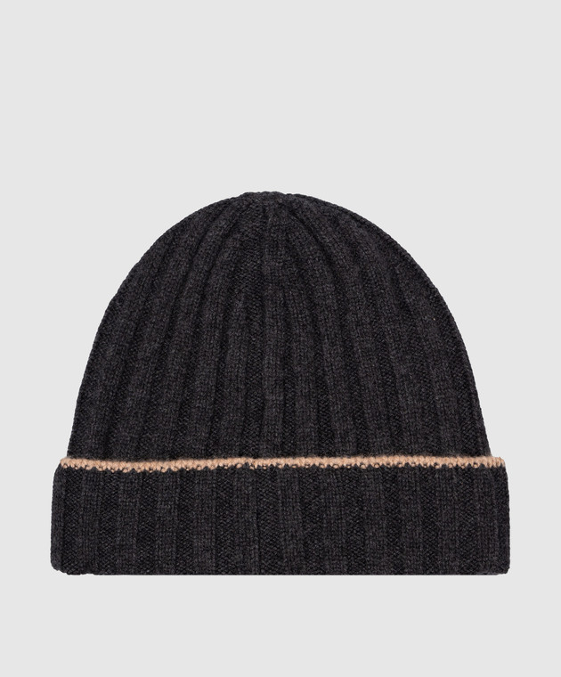 Brunello Cucinelli Серая шапка из кашемира M2240900 изображение 3