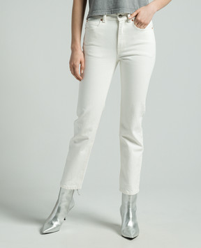 Alexander Wang Білі джинси з патчем логотипа 4DC1244239