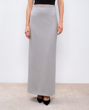 WARDROBE.NYC Сіра спідниця максі з вовни W2071PC