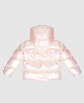 Palm Angels Дитяча рожева куртка з голографічним ефектом PGEJ005F25FAB001412
