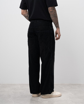 Palm Angels Черные брюки с монограммой логотипа. PMCA17BS25FAB001