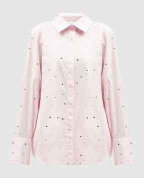 Giuseppe Di Morabito Milano Розовая блуза с кристаллами 02SSTO168FM02282