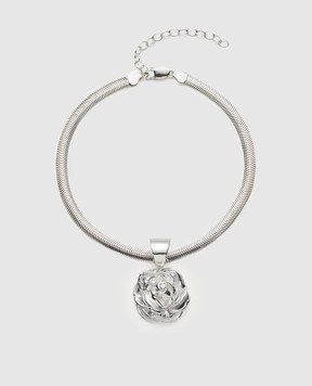Magda Butrym Серебряное колье с подвеской в виде роз. NECKLACE05733425