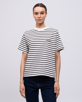 Woolrich Біла футболка в смужку CFWWTE0106FRUT4004