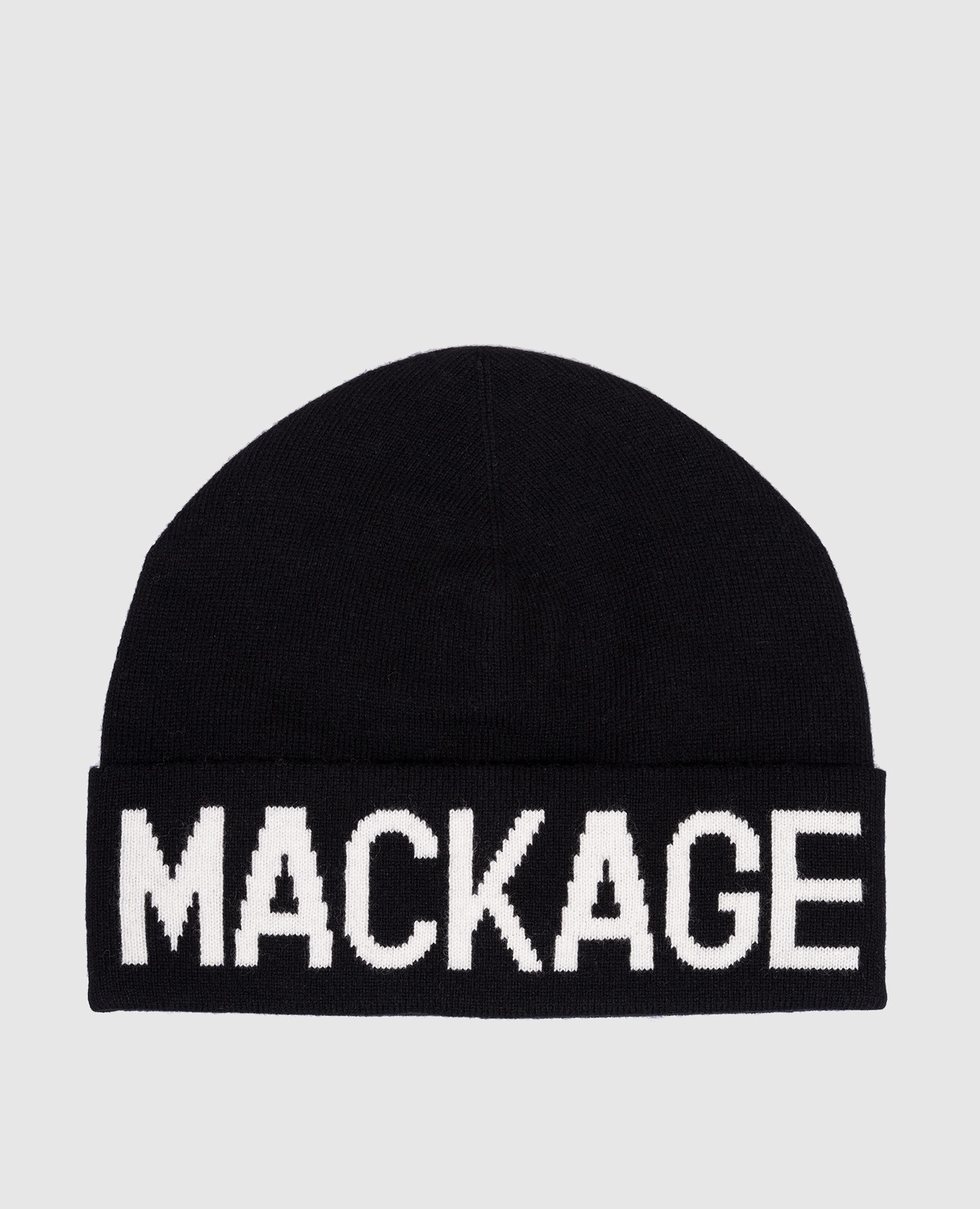 

Черная шапка KIKO-Z с шерстью с узором логотипа, Черный, Шапки