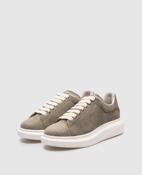 Alexander McQueen Серые замшевые кроссовки Retro 807880WHACB