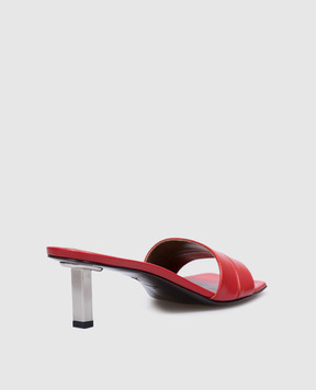 Giuseppe Zanotti Червоні шкіряні мюлі Obelos E500019