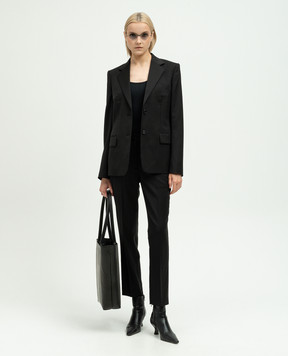 Helmut Lang Чорні штани з вовни O01HW205