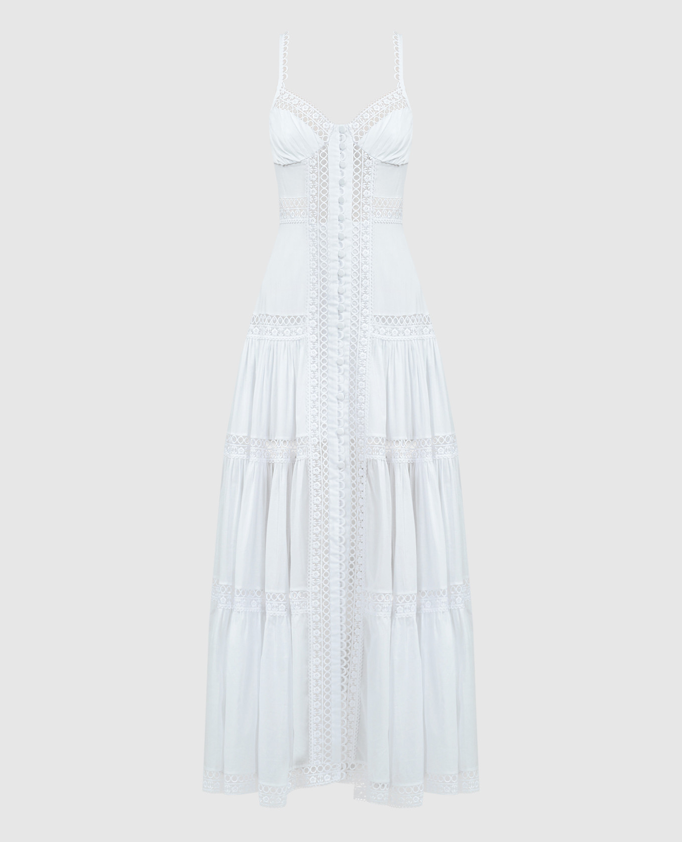 White Ardele shirt dress with lace