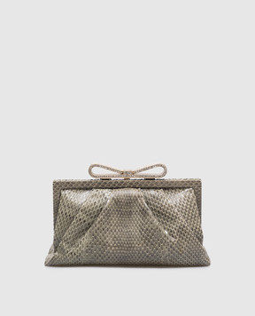 Valentino Зелений клатч зі шкіри рептилії BWB00152