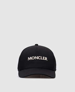 Moncler Черная кепка с фактурным логотипом K10913B0005404863