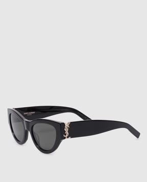 Saint Laurent Чорні сонцезахисні окуляри з монограмою логотипа SLM94