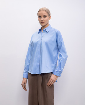 Brunello Cucinelli Блакитна сорочка з ланцюжком моніль M0091MA636