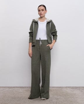 Peserico Білий топ в рубчик з ланцюжком моніль A08700J005669