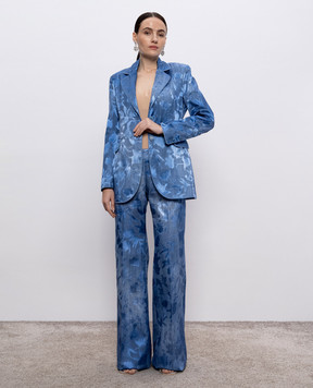 Ermanno Scervino Синий пиджак с шелком в узор. D466I726YSH