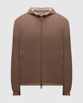 Loro Piana Коричневая двухсторонняя куртка с кашемиром FAP9755