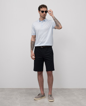 Loro Piana Голубое поло Ice Wish FAO9908