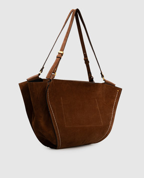 Gianni Chiarini Коричнева замшева сумка-тоут BLOOM BS12037CMPL