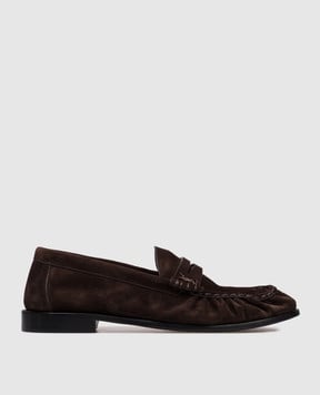 Saint Laurent Коричневі замшеві лофери 8394712W5AC