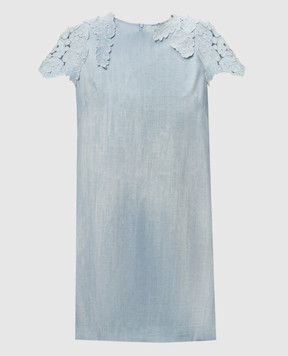 Ermanno Scervino Блакитна сукня з аплікацією D462Q356EMY