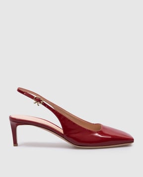 Gianvito Rossi Червоні шкіряні лаковані слінгбеки Christina G9553955RICNUI