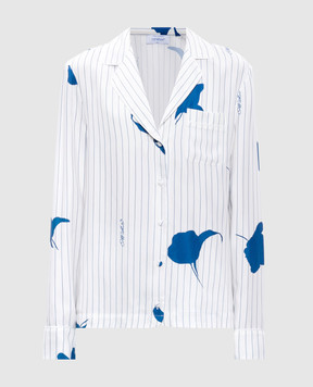Off-White Белая пижамная рубашка в узор. OWGE016F24FAB001