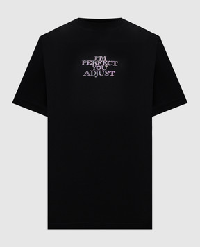 Vetements Черная футболка с кристаллами UA66TR680Bm