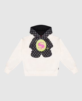 Sprayground Детское белое утепленное худи Slime Takeover Teddybear SPY1378G