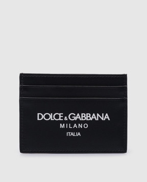 Dolce&Gabbana Черный кожаный картхолдер с логотипом BP0330AN244