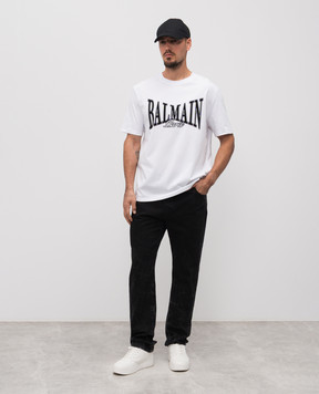 Balmain Чорні джинси з патчем логотипа FH0MI083DG01