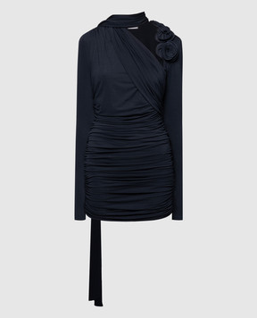 Magda Butrym Синее платье с аппликациями в виде цветов DRESS10184424