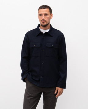 Cashmere&Whiskey Синя сорочка з вовни і кашеміру 07687R0497