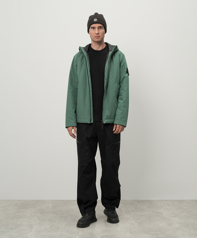 Stone Island - Зеленая куртка с патчем логотипа 811540627 купить в