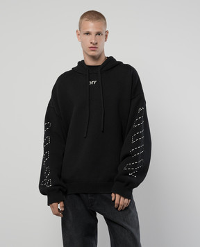 Off-White Черные худи с вышивкой логотипа Arrow OMHU024C99KNI001