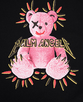Palm Angels Дитяча чорна футболка Punk Bear PBAA002F25JER00212+