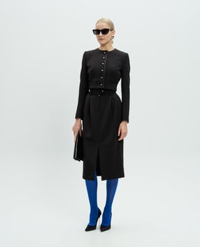 Dolce&Gabbana Чорна спідниця-олівець з вовни F4CZUTFUBGE