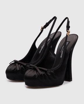 Dolce&Gabbana Черные слингбеки с бантом CG0927AD160
