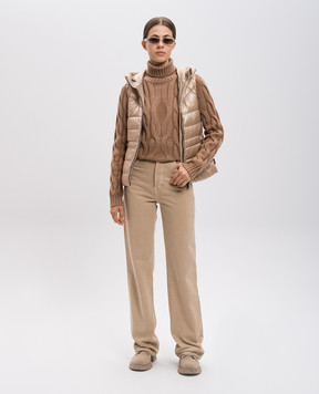 Woolrich Бежевий пуховий жилет Aliquippa CFWWOU1033FRUT3085