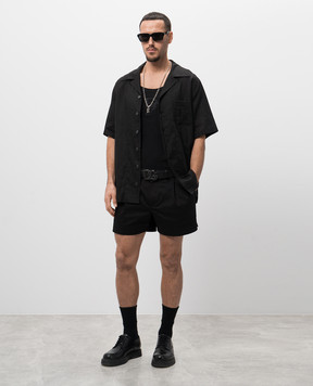 Dolce&Gabbana Черная майка в рубке с логотипом G8PA8ZG7N4G