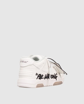 Off-White Білі шкіряні кросівки Out Of Office For Walking M189C9L01A