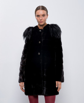 Prada Чорна шуба з хутра норки 166272