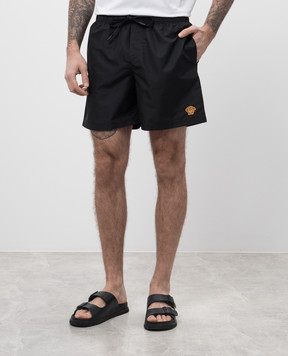 Versace Черные шорты для плавания с нашивкой Medusa 10188841A13637